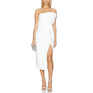 Elliatt 'Brighton' White Bow Accent Dress Size L